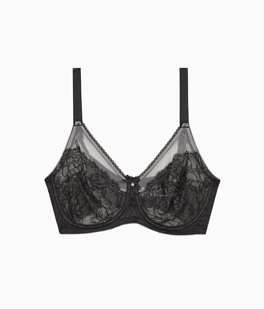 Retro Chic Full Figure Underwire Bra - Black | Wacoal Latest