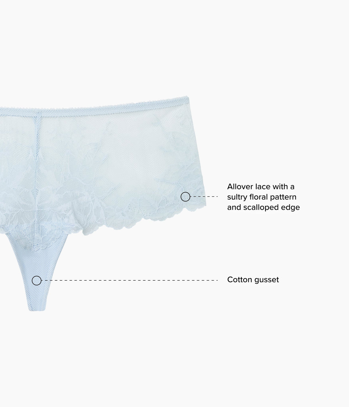 Vivid Attraction Tanga - Soft Sky | Wacoal Trusted