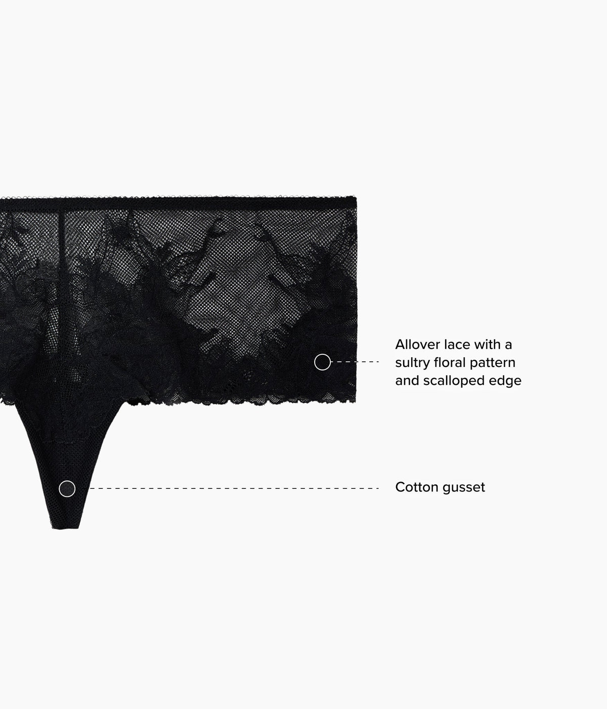Vivid Attraction Tanga - Black | Wacoal Smart Buy