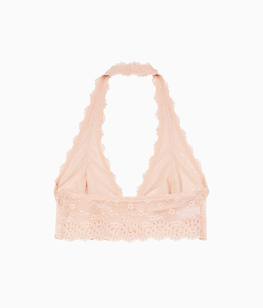 Inspired Eyelet Halter Bralette - Rose Smoke | Wacoal Great Value