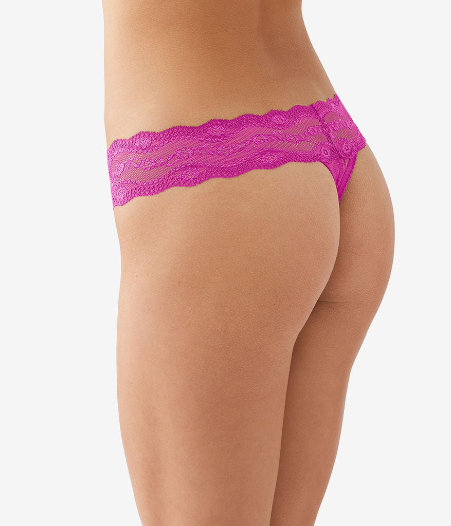 Lace Kiss Thong - Fuchsia Red | Wacoal Latest