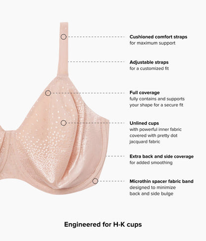 Back Appeal® H-K Cup Underwire Bra - Rose Dust | Wacoal Customer Favorite