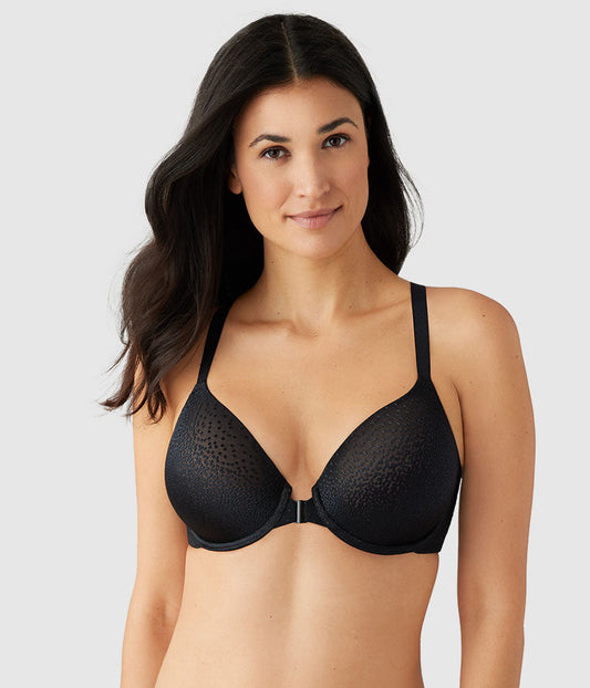 Back Appeal® Front Close T-Shirt Bra - Black | Wacoal Smart Buy