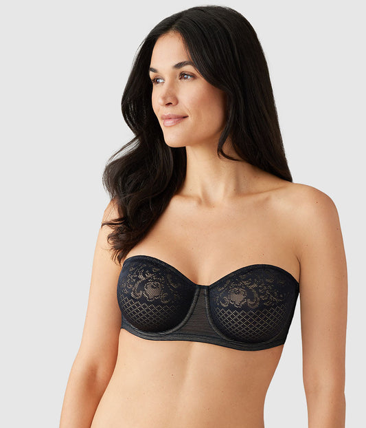 Visual Effects Strapless Minimizer Bra - Black | Wacoal Great Value