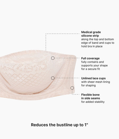 Visual Effects Strapless Minimizer Bra - Sand | Wacoal Quality