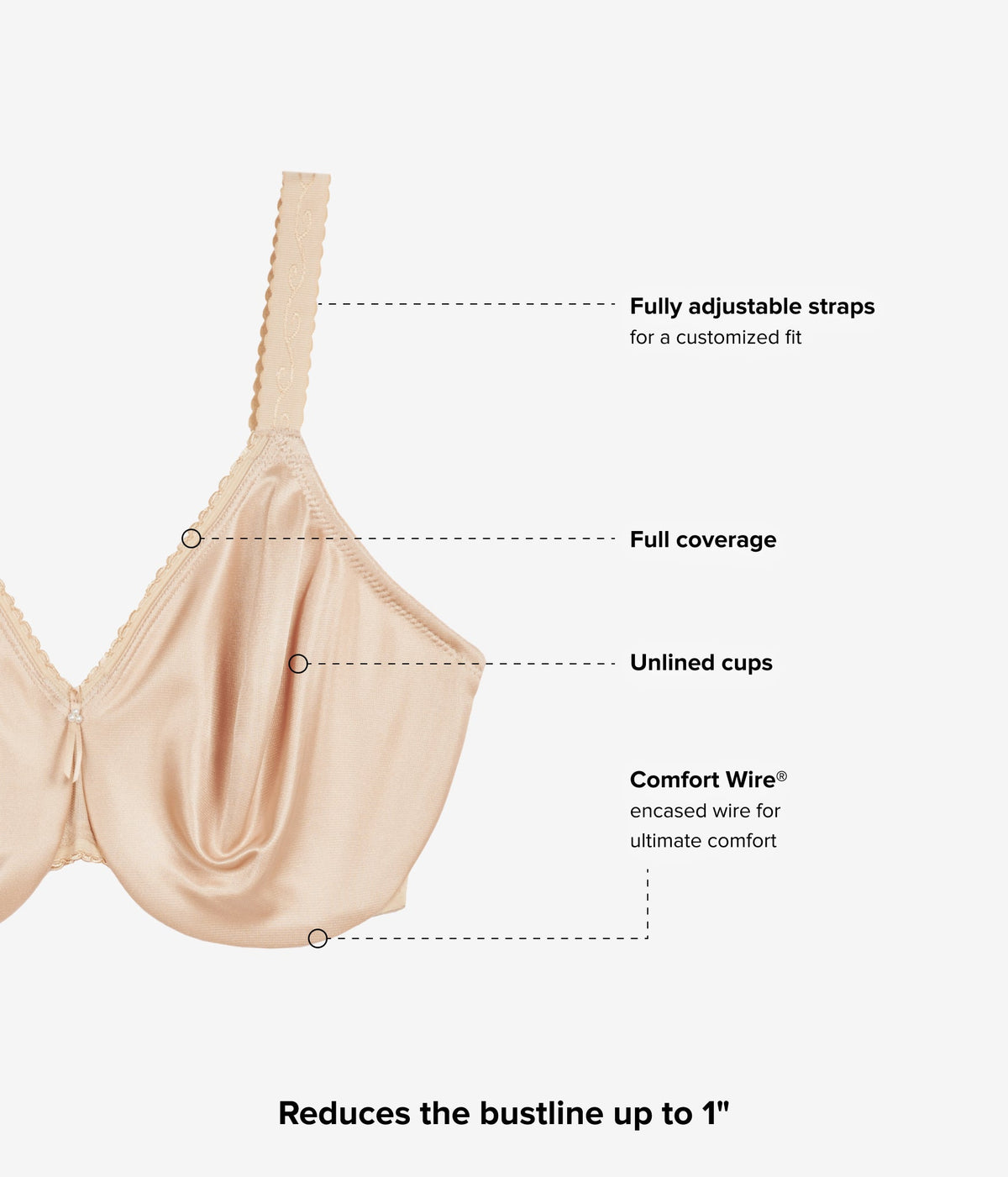 Simple Shaping Minimizer Bra - Sand | Wacoal Customer Favorite