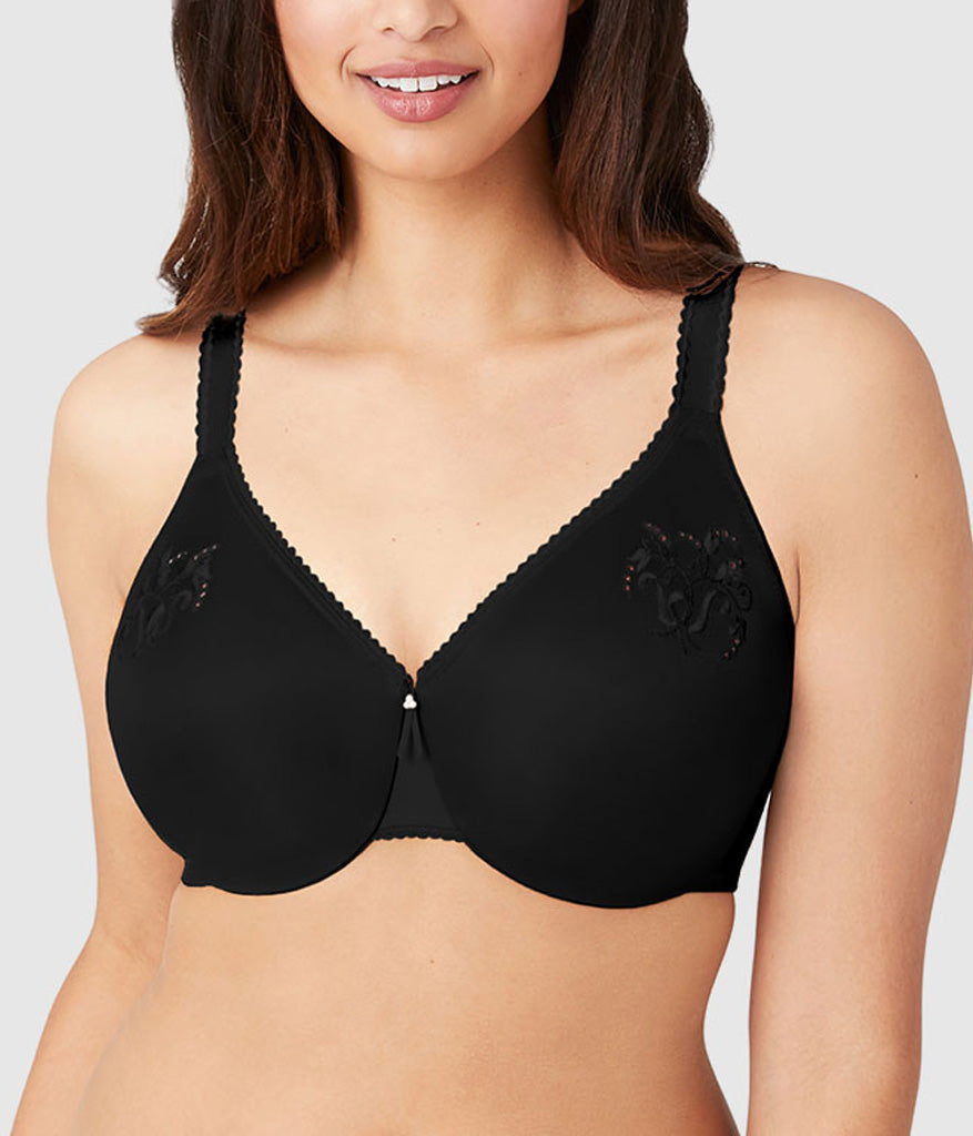 Slimline Seamless Underwire Minimizer Bra - Black | Wacoal Top Pick