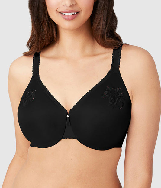 Slimline Seamless Underwire Minimizer Bra - Black | Wacoal Top Pick