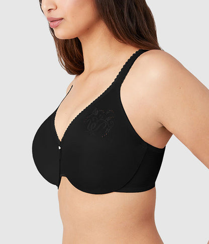 Slimline Seamless Underwire Minimizer Bra - Black | Wacoal Top Pick