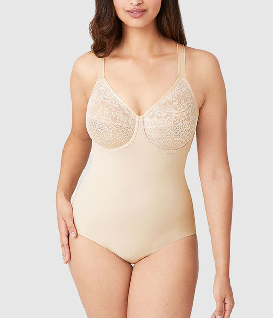 Visual Effects Body Briefer with Minimizer Bra - Sand | Wacoal Smart Buy