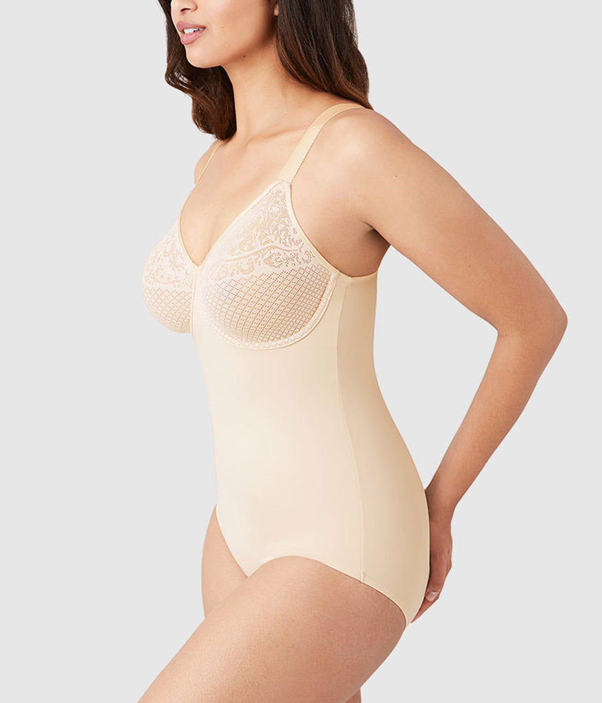 Visual Effects Body Briefer with Minimizer Bra - Sand | Wacoal Smart Buy