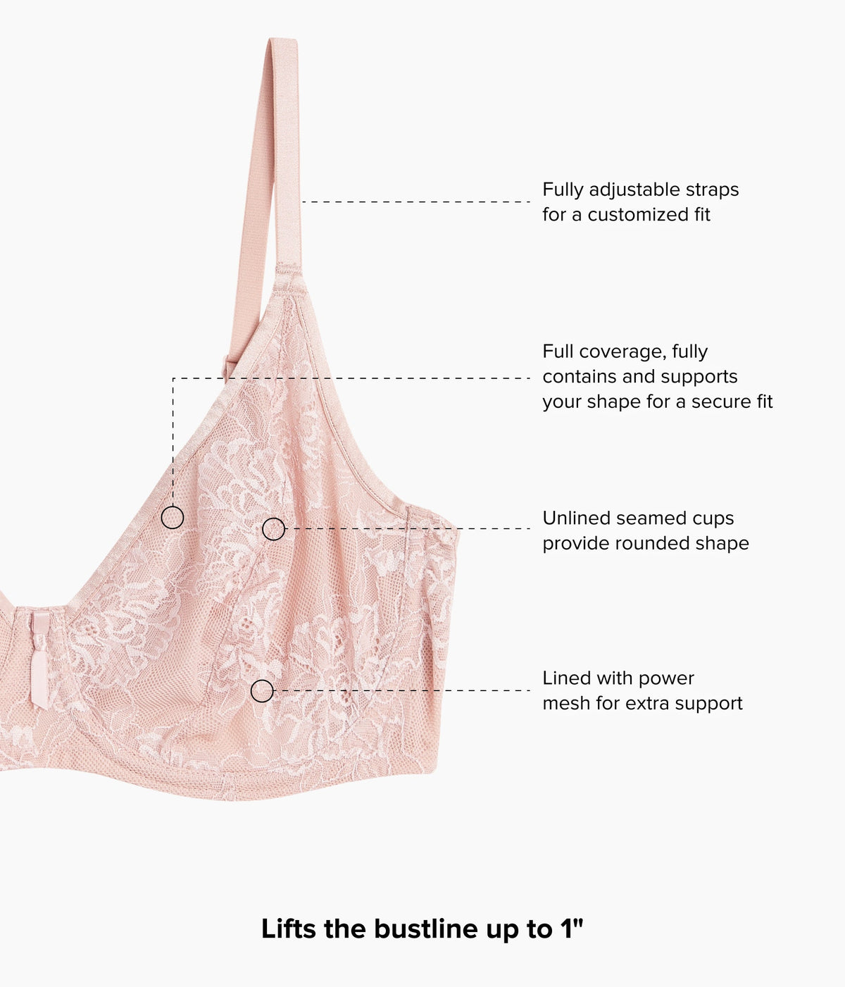 Full Bloom Underwire Bra - Rose Dust | Wacoal Value