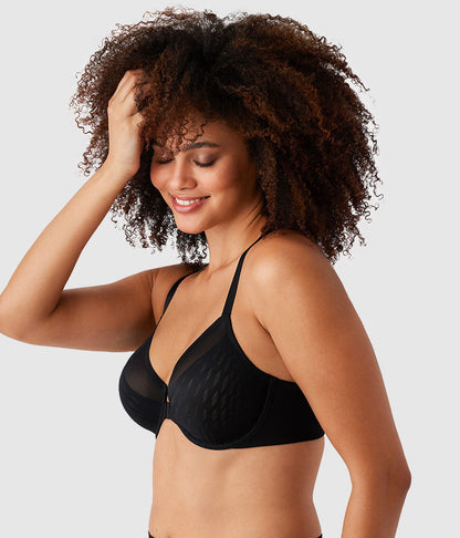 Elevated Allure Front Close Underwire Bra - Black | Wacoal Quality