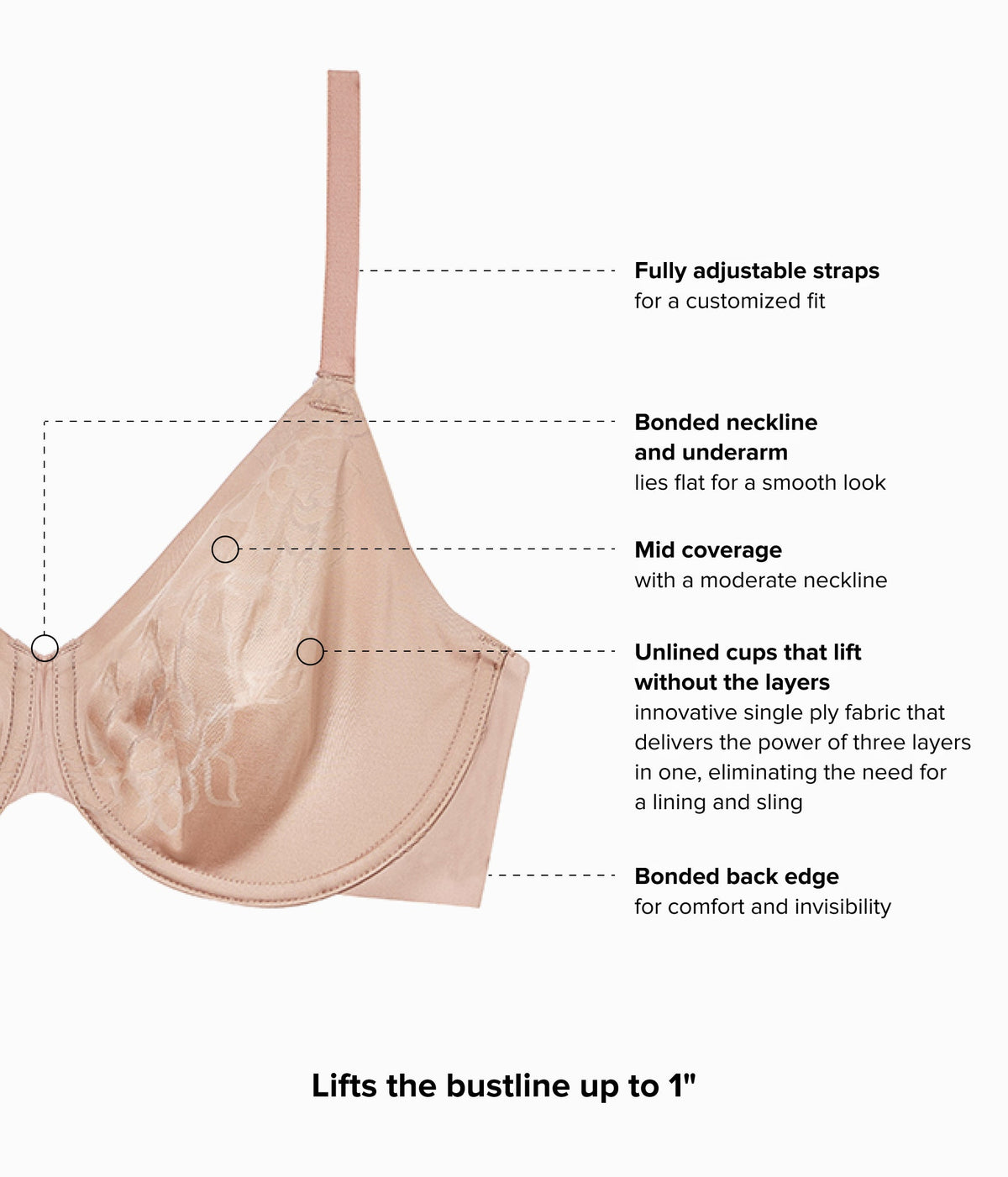 Confidence Boost™ Underwire Bra - Roebuck | Wacoal Trusted