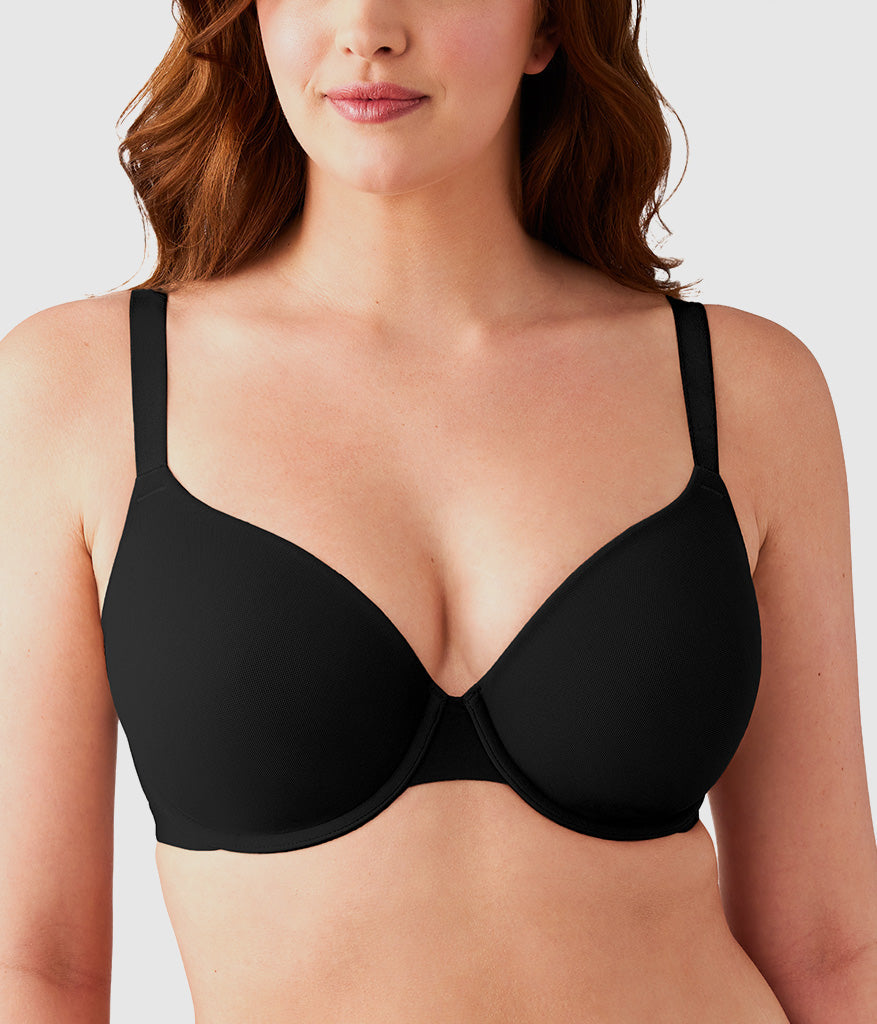 Shape Revelation® Shallow Top Underwire T-Shirt Bra - Black | Wacoal Latest