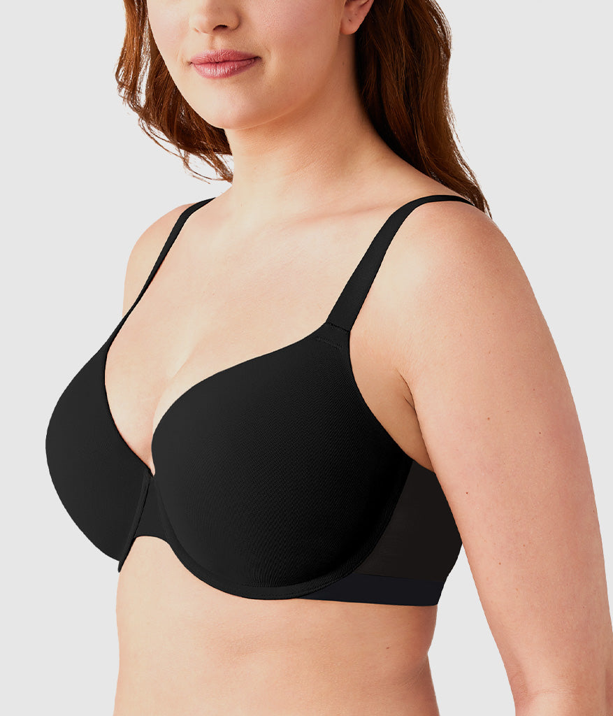 Shape Revelation® Shallow Top Underwire T-Shirt Bra - Black | Wacoal Latest