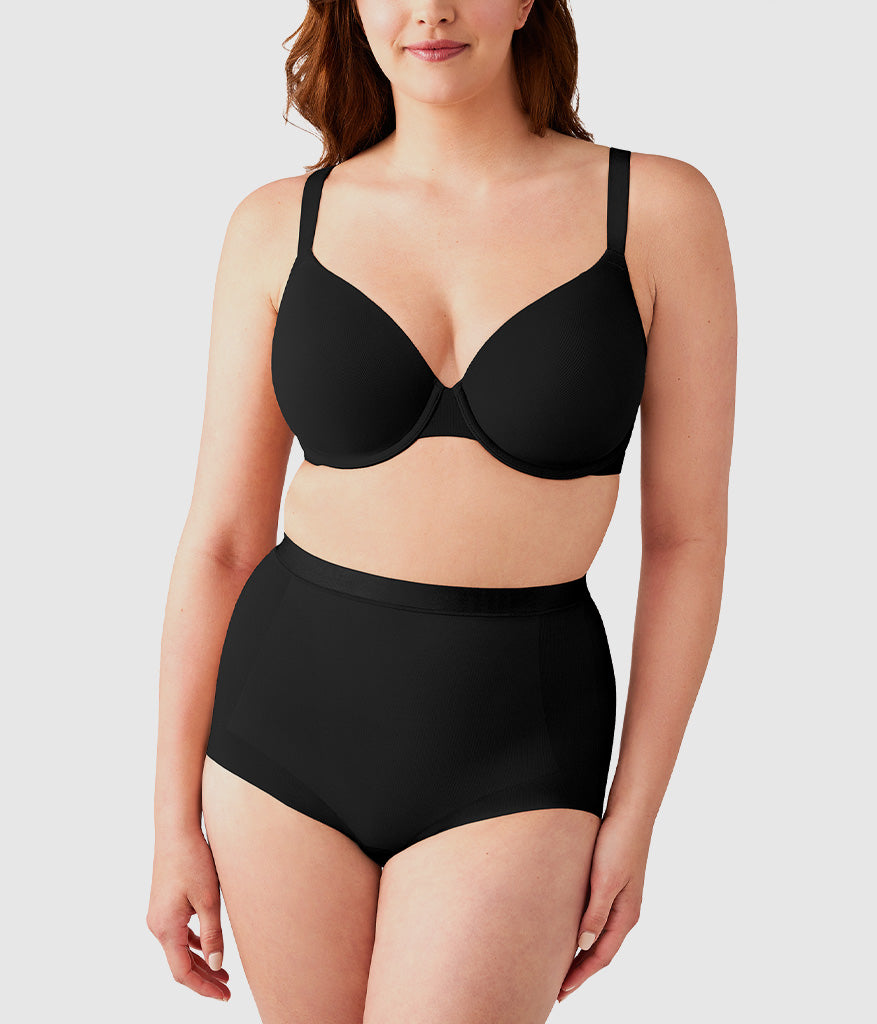 Shape Revelation® Shallow Top Underwire T-Shirt Bra - Black | Wacoal Latest
