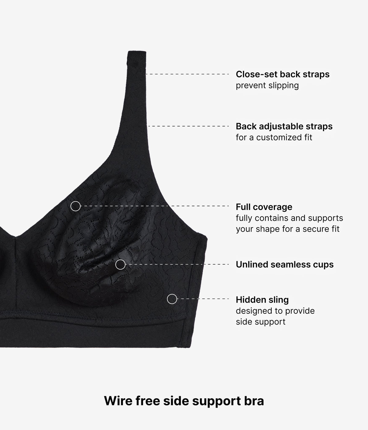 Inside Job™ Wire Free Bra - Black | Wacoal Smart Buy