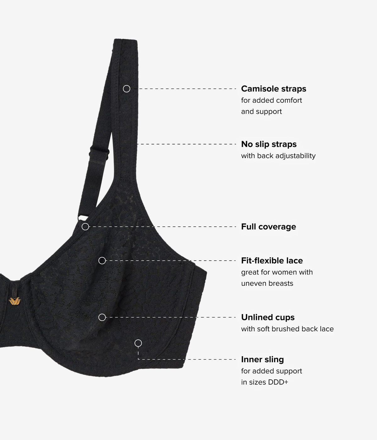 High Bar™ Underwire Bra - Black | Wacoal Latest