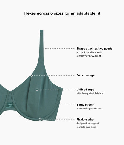 Ever Flexing™ Underwire Bra - Silver Pine | Wacoal Trusted