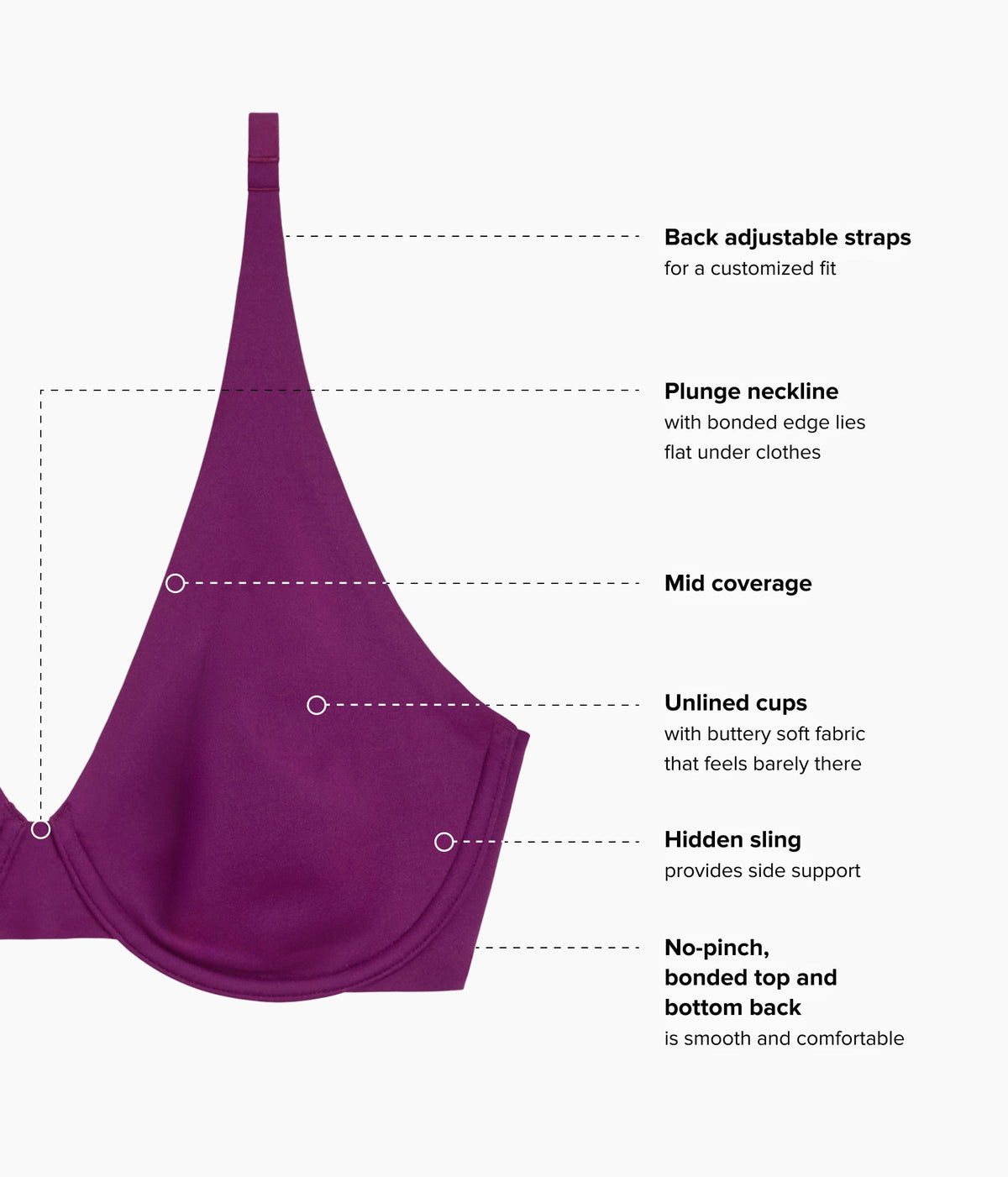 Better Than Braless™ Underwire Bra - Dark Purple | Wacoal Value