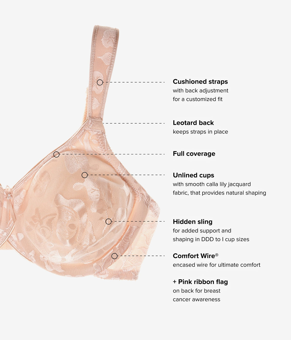 Awareness Underwire Bra - Sand | Wacoal Top Pick