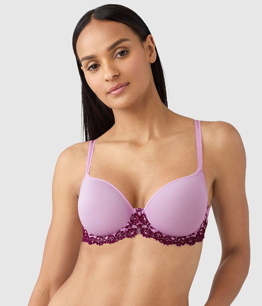 Embrace Lace® T-Shirt Bra - Lavender Sage/Dark Purple | Wacoal Top Pick