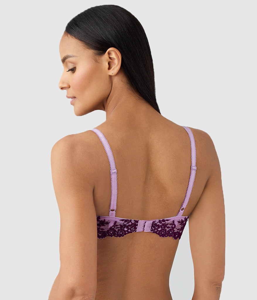 Embrace Lace® T-Shirt Bra - Lavender Sage/Dark Purple | Wacoal Top Pick
