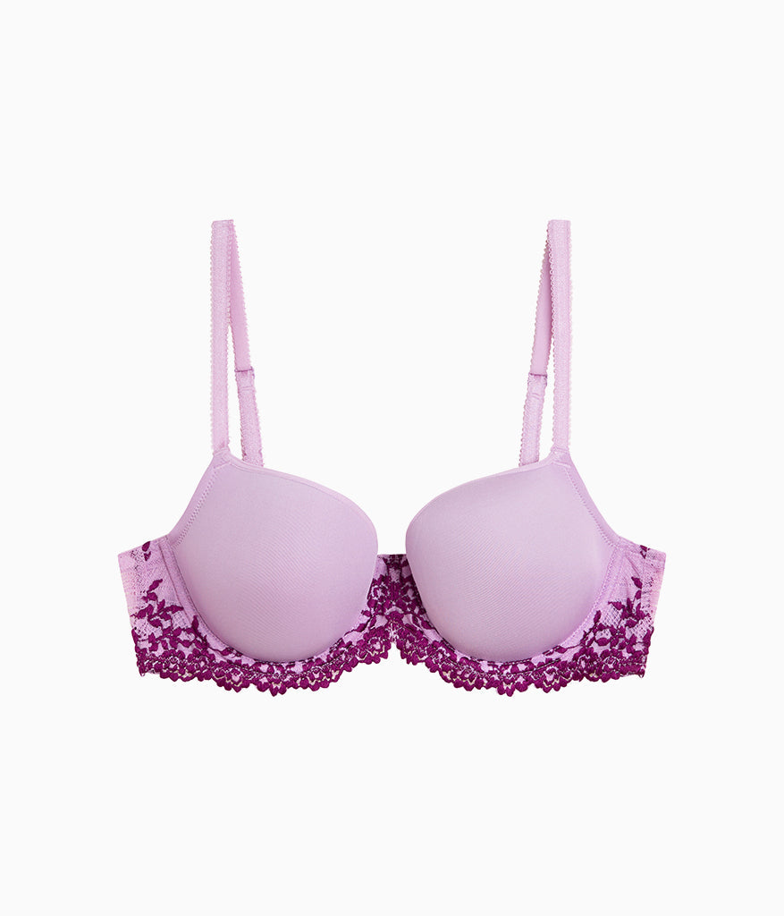 Embrace Lace® T-Shirt Bra - Lavender Sage/Dark Purple | Wacoal Top Pick