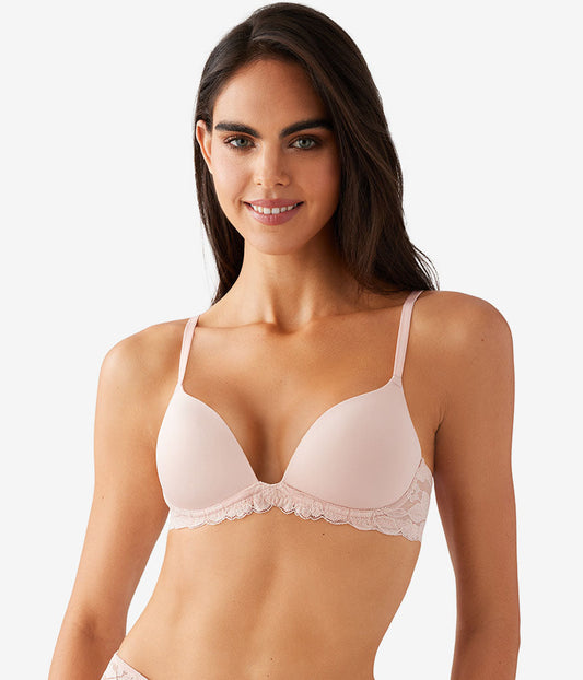 Feeling Famous Wire Free Push Up Bra - Rose Smoke/White | Wacoal Top Pick