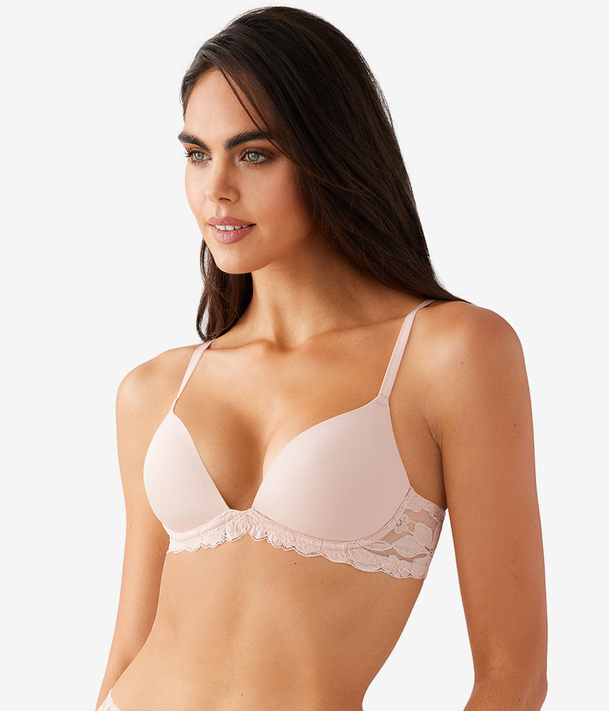 Feeling Famous Wire Free Push Up Bra - Rose Smoke/White | Wacoal Top Pick