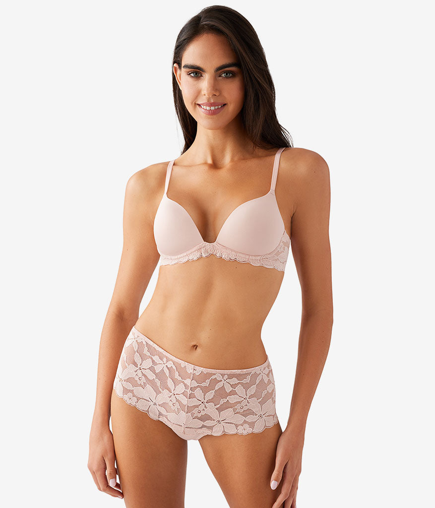 Feeling Famous Wire Free Push Up Bra - Rose Smoke/White | Wacoal Top Pick