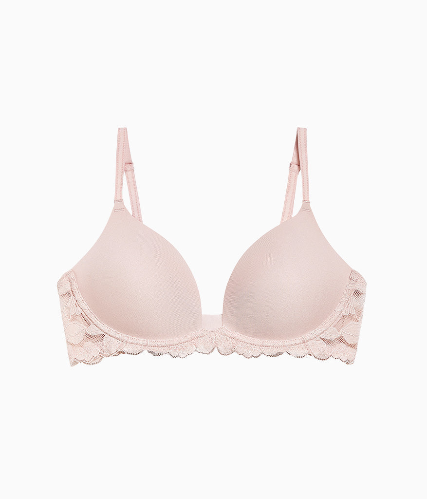 Feeling Famous Wire Free Push Up Bra - Rose Smoke/White | Wacoal Top Pick