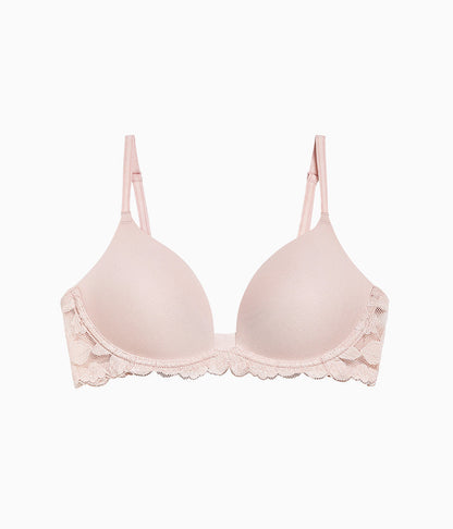 Feeling Famous Wire Free Push Up Bra - Rose Smoke/White | Wacoal Top Pick