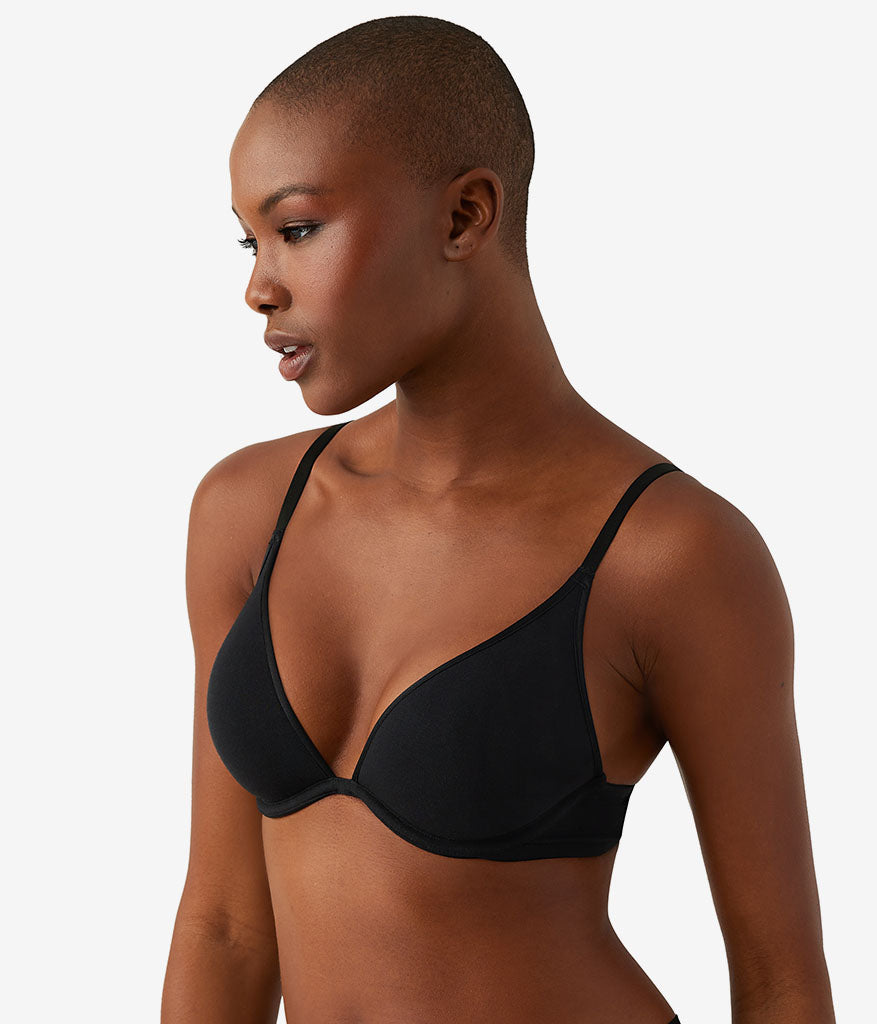 Cotton To A Tee Plunge T-Shirt Bra - Night | Wacoal Smart Buy