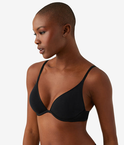 Cotton To A Tee Plunge T-Shirt Bra - Night | Wacoal Smart Buy