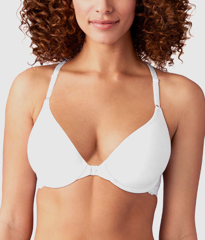 Inspired Eyelet Front Close T-Shirt Bra - White | Wacoal Smart Buy