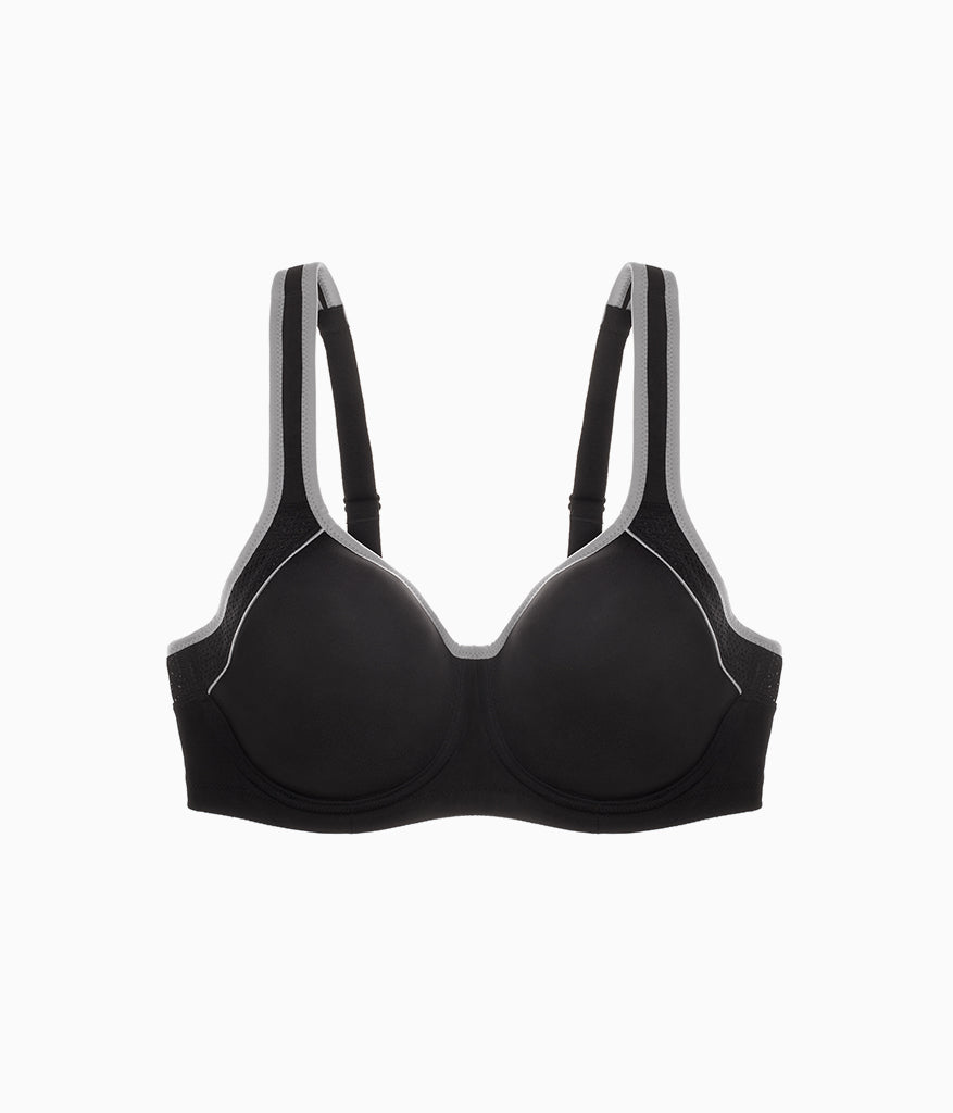 Lindsey Sport Contour Underwire Bra - Black/Lilac Gray | Wacoal Great Value