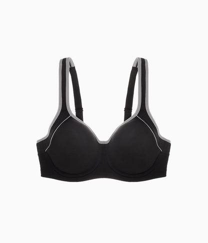 Lindsey Sport Contour Underwire Bra - Black/Lilac Gray | Wacoal Great Value