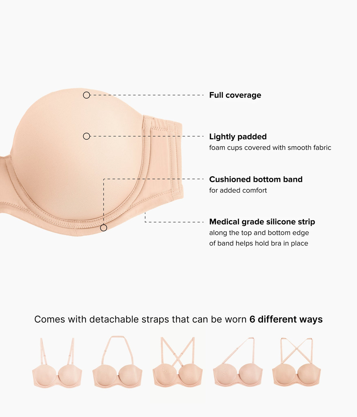 Red Carpet™ Strapless Underwire Bra - Sand | Wacoal Latest