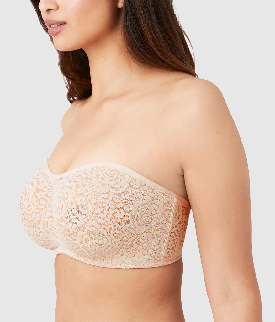 Halo Lace Strapless Underwire Bra - Sand | Wacoal Quality
