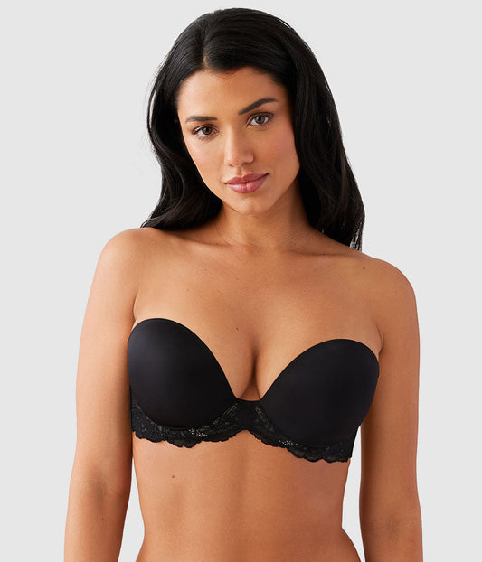Self Assured Push Up Strapless Bra - Black | Wacoal Trusted