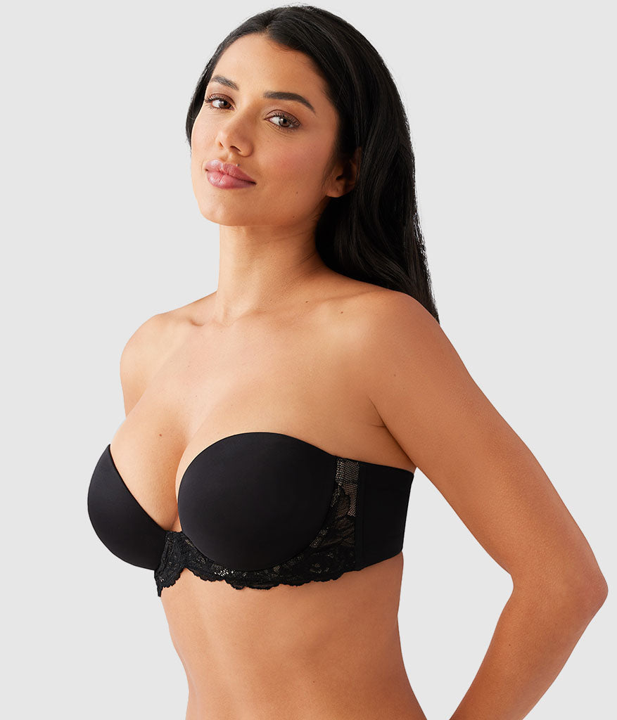 Self Assured Push Up Strapless Bra - Black | Wacoal Trusted