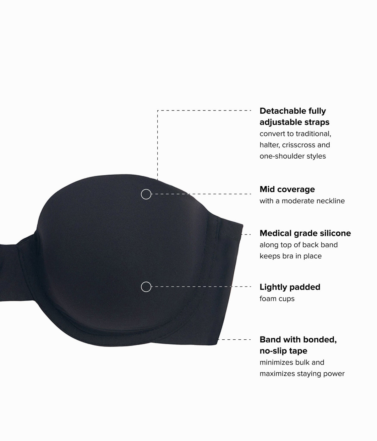 Comfort First Strapless Bra - Black | Wacoal Customer Favorite