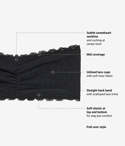 Effortlessly Lace Bandeau - Night | Wacoal Quality