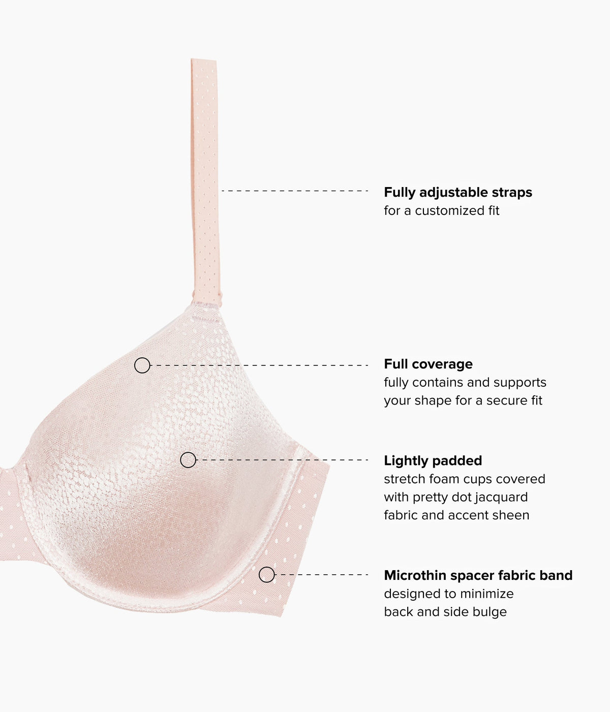 Back Appeal® T-Shirt Bra - Rose Dust | Wacoal Value