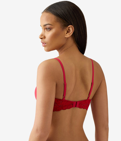 Feeling Famous Wire Free Push Up Bra - Chili Pepper/Biking Red | Wacoal Smart Buy