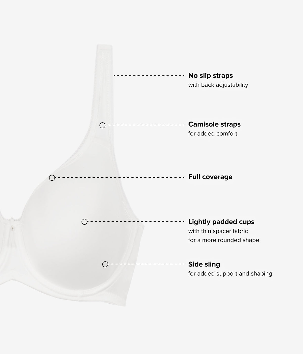 Basic Beauty Spacer Underwire T-Shirt Bra - Ivory | Wacoal Customer Favorite