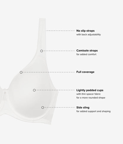 Basic Beauty Spacer Underwire T-Shirt Bra - Ivory | Wacoal Customer Favorite