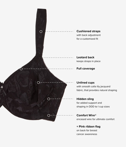 Awareness Underwire Bra - Black | Wacoal Top Pick